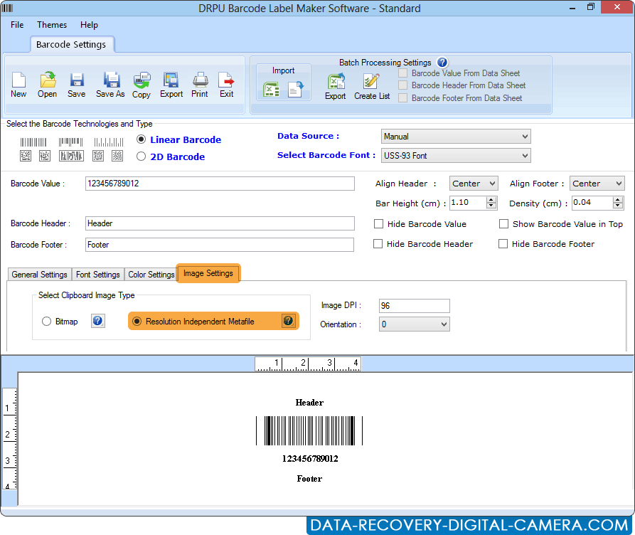 Barcode label generator software screenshots for how to design barcode
