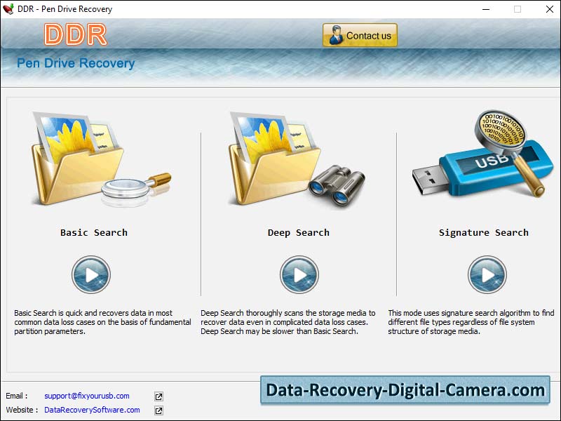 Screenshot of USB Pen Drive Recovery