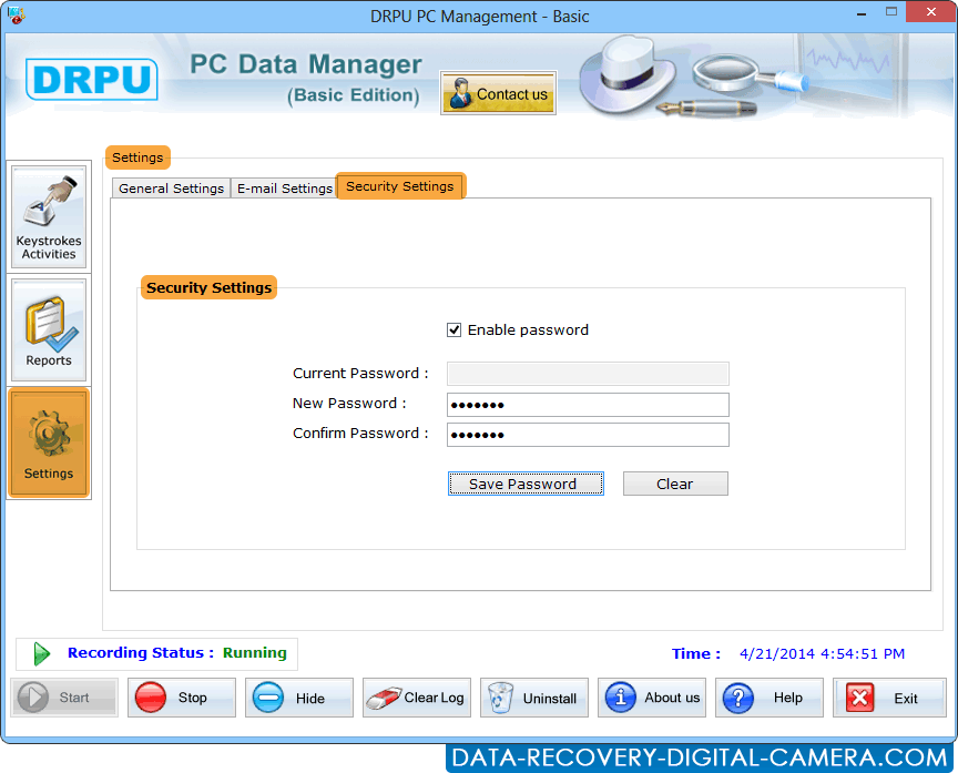 Security settings