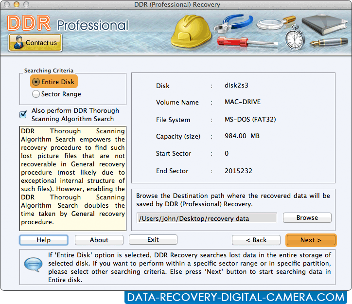 Mac Data Recovery for DDR Professional