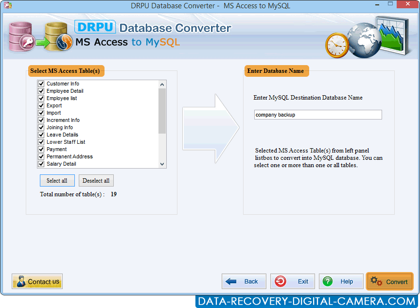 Enter DB name