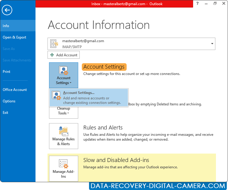 Accounting settings