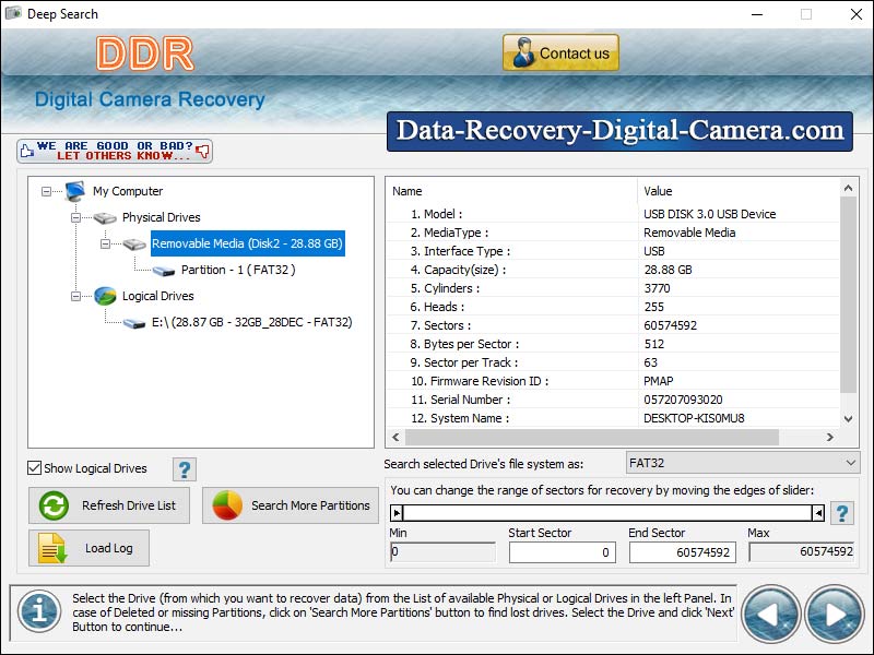 Screenshot of Récupération de Fichiers