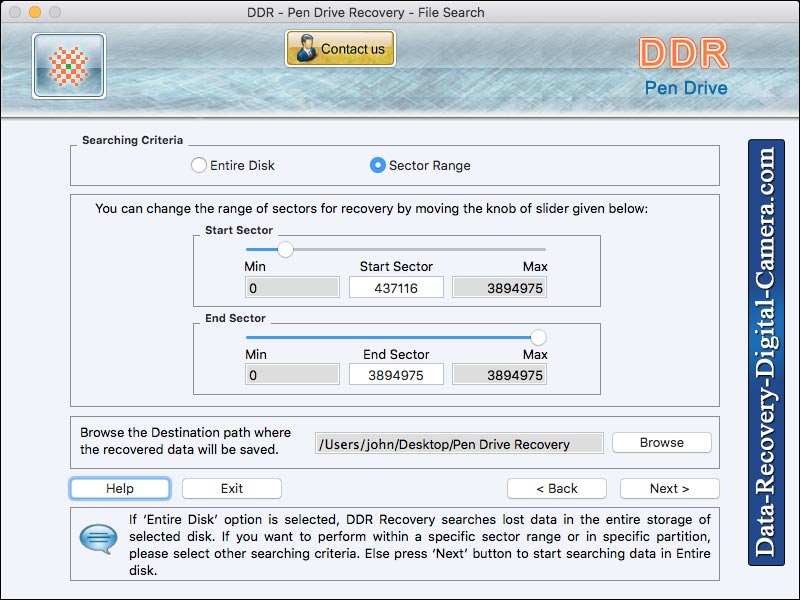 Screenshot of Mac USB Files Restore 9.7.4.6